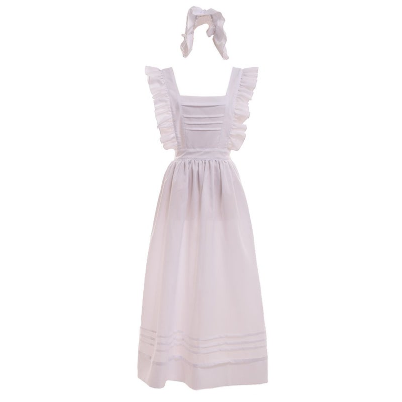 GRACEART Edwardian Victorian Maid Pinafore Apron Style-1(Thickiy ronior Fabric) - Image 1